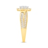 Thumbnail Image 1 of Multi-Diamond Center Engagement Ring 1 ct tw Round-cut 10K Two-Tone Gold