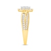 Thumbnail Image 2 of Now + Forever Multi-Diamond Center Engagement Ring 1 ct tw Round-cut 10K Two-Tone Gold