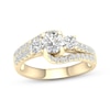 Thumbnail Image 1 of Diamond Three-Stone Swirl Engagement Ring 1-1/4 ct tw 14K Yellow Gold
