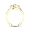 Thumbnail Image 4 of Diamond Three-Stone Swirl Engagement Ring 1-1/4 ct tw 14K Yellow Gold