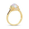 Thumbnail Image 3 of Le Vian Cushion-Cut Opal Ring 1/5 ct tw Diamonds 14K Honey Gold