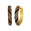 Thumbnail Image 1 of Le Vian Diamond Enamel Hoop Earrings 3/8 ct tw 14K Honey Gold