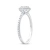 Thumbnail Image 1 of Multi-Diamond Center Marquise Frame Promise Ring 1/20 ct tw Sterling Silver