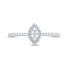 Multi-Diamond Center Marquise Frame Promise Ring 1/20 ct tw Sterling Silver