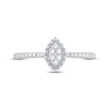 Thumbnail Image 2 of Multi-Diamond Center Marquise Frame Promise Ring 1/20 ct tw Sterling Silver