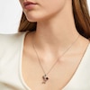 Thumbnail Image 4 of Disney Treasures Minnie Mouse Garnet & Diamond Accent Necklace Sterling Silver & 10K Rose Gold 19”
