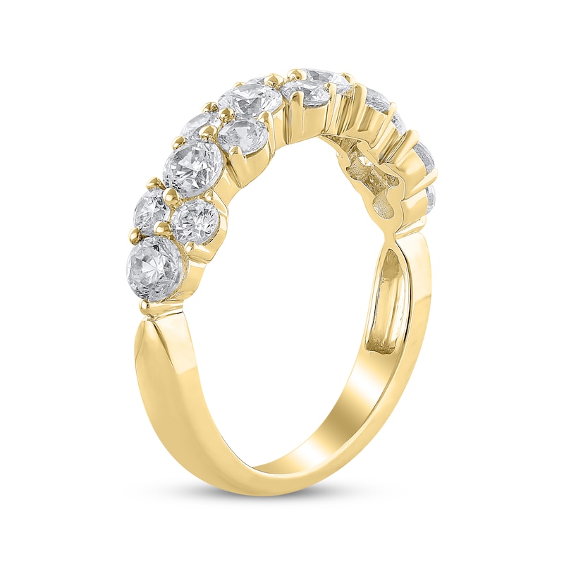 Main Image 2 of Diamond Alternating Anniversary Band 1-1/2 ct tw 14K Yellow Gold