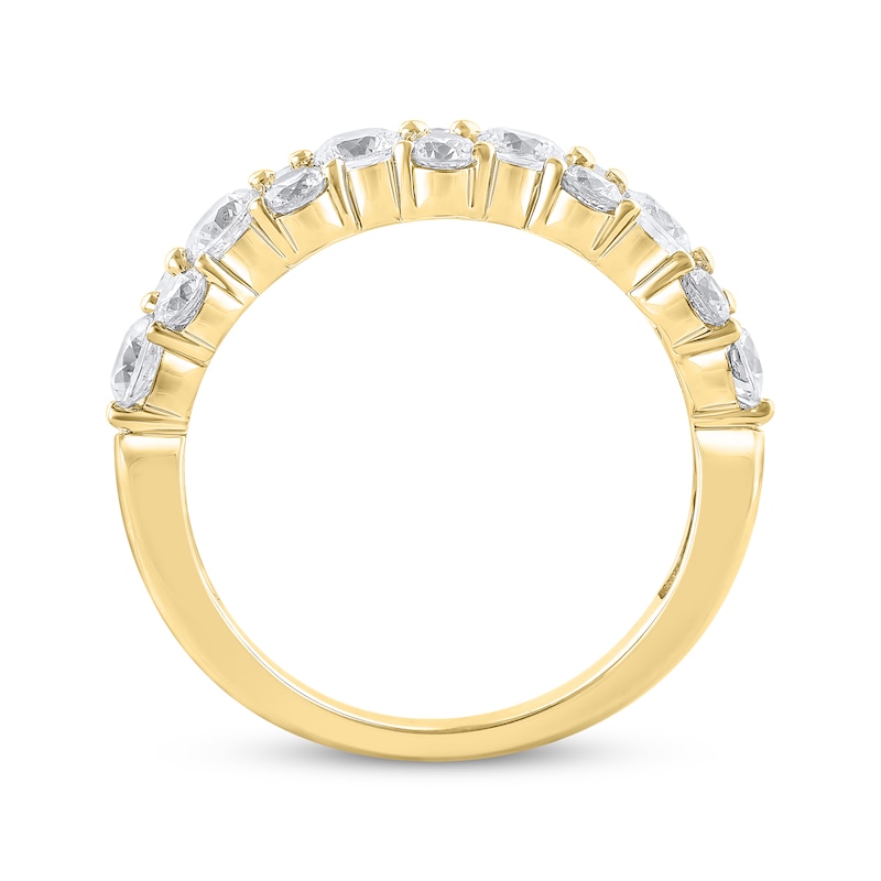 Main Image 3 of Diamond Alternating Anniversary Band 1-1/2 ct tw 14K Yellow Gold