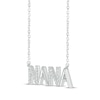 Thumbnail Image 2 of Diamond Alternating &quot;Nana&quot; Necklace 1/15 ct tw Sterling Silver 18&quot;