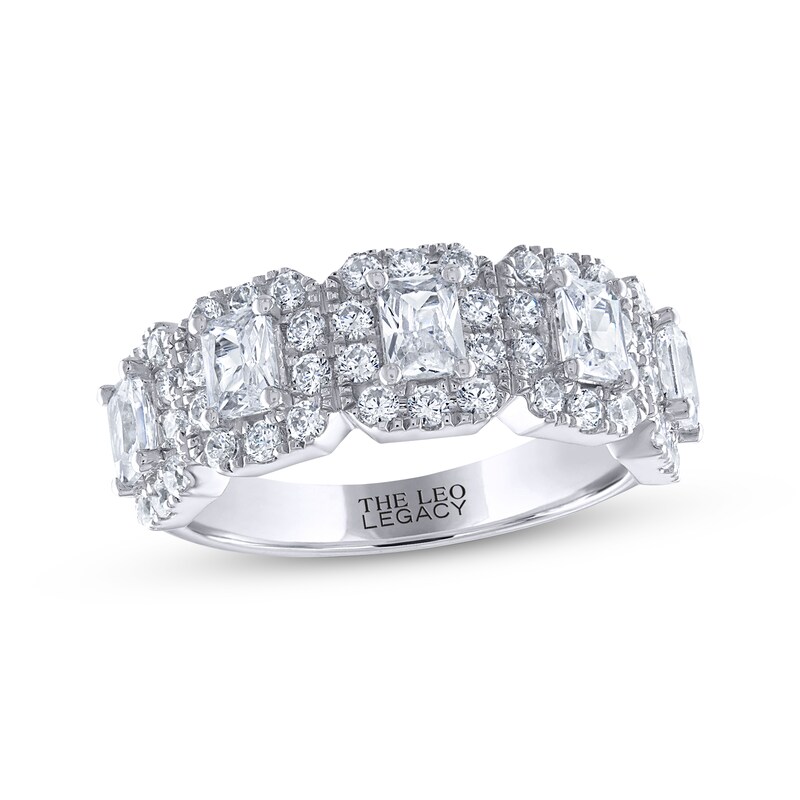 Main Image 1 of THE LEO Legacy Lab-Grown Diamond Emerald-Cut Anniversary Band 2 ct tw 14K White Gold