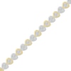 Thumbnail Image 2 of Diamond Heart Link Bracelet 1/5 ct tw Sterling Silver & 10K Yellow Gold 7.5&quot;