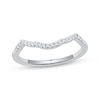 Thumbnail Image 1 of Now + Forever Diamond Contour Wedding Band 1/8 ct tw 14K White Gold
