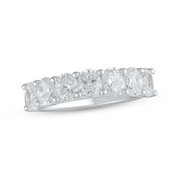 Lab-Grown Diamonds Oval-Cut Anniversary Ring 2 ct tw 14K White Gold