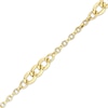 Thumbnail Image 1 of Hollow Rolo & Curb Chain Station Necklace 14K Yellow Gold 18"