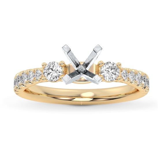 Now + Forever Lab-Grown Diamonds Engagement Ring Setting 1/2 ct tw 14K Yellow Gold
