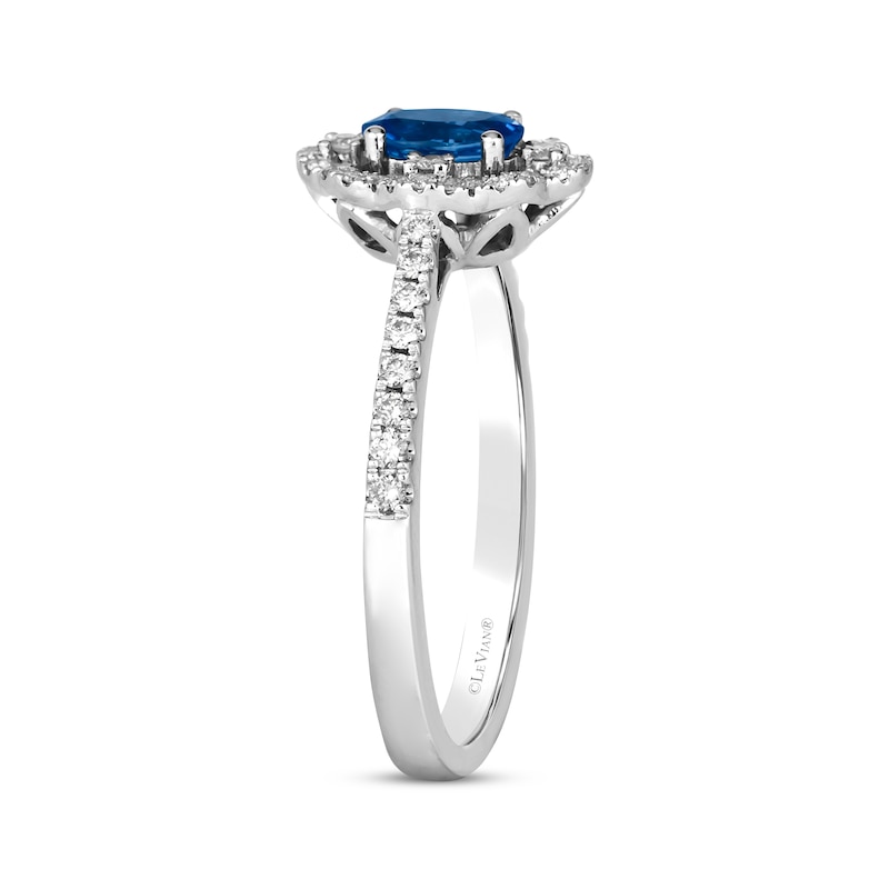 Le Vian Oval-Cut Sapphire Ring 1/4 ct tw Diamonds Platinum