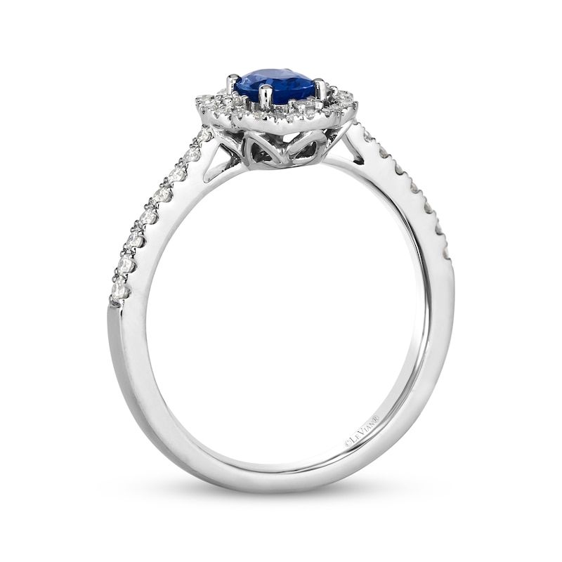 Le Vian Oval-Cut Sapphire Ring 1/4 ct tw Diamonds Platinum
