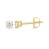 Thumbnail Image 1 of Certified Round-Cut Diamond Solitaire Stud Earrings 1/4 ct tw 14K Yellow Gold (I/I1)
