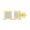 Thumbnail Image 1 of Men's Diamond Pillow-Shaped Stud Earrings 1/10 ct tw 10K Yellow Gold