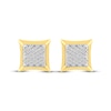 Thumbnail Image 1 of Men's Diamond Pillow-Shaped Stud Earrings 1/10 ct tw 10K Yellow Gold