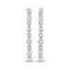 Thumbnail Image 2 of Unstoppable Love Diamond Double Hoop Earrings 1/6 ct tw Sterling Silver