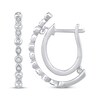 Thumbnail Image 3 of Unstoppable Love Diamond Double Hoop Earrings 1/6 ct tw Sterling Silver