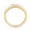 Thumbnail Image 3 of Now + Forever Men's Diamond Diagonal Wedding Ring 1/15 ct tw 10K Yellow Gold