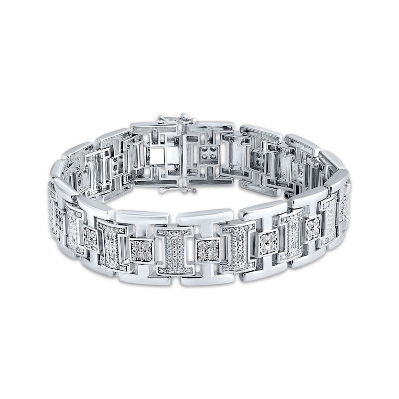 Men's Diamond I-Link Bracelet 3/4 ct tw Sterling Silver 8.5"