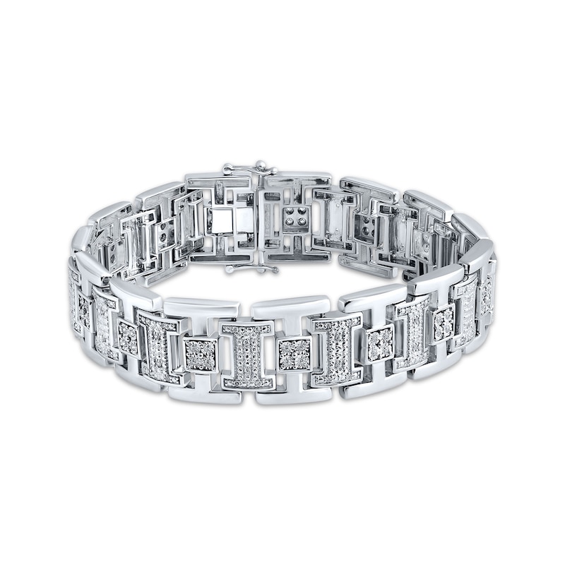 Main Image 1 of Men's Diamond I-Link Bracelet 3/4 ct tw Sterling Silver 8.5&quot;