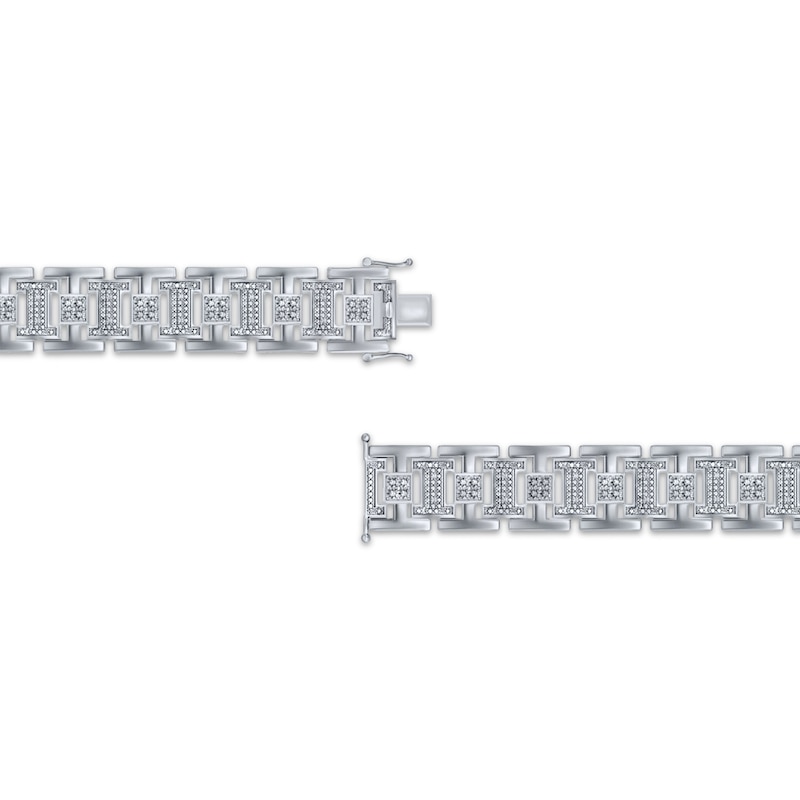 Main Image 3 of Men's Diamond I-Link Bracelet 3/4 ct tw Sterling Silver 8.5&quot;