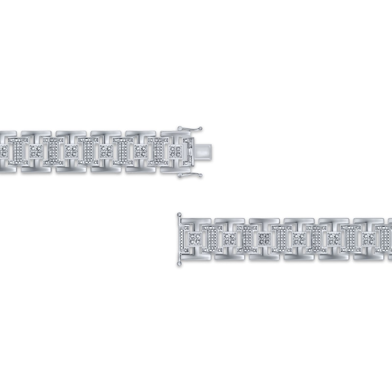 Men's Diamond I-Link Bracelet 3/4 ct tw Sterling Silver 8.5"