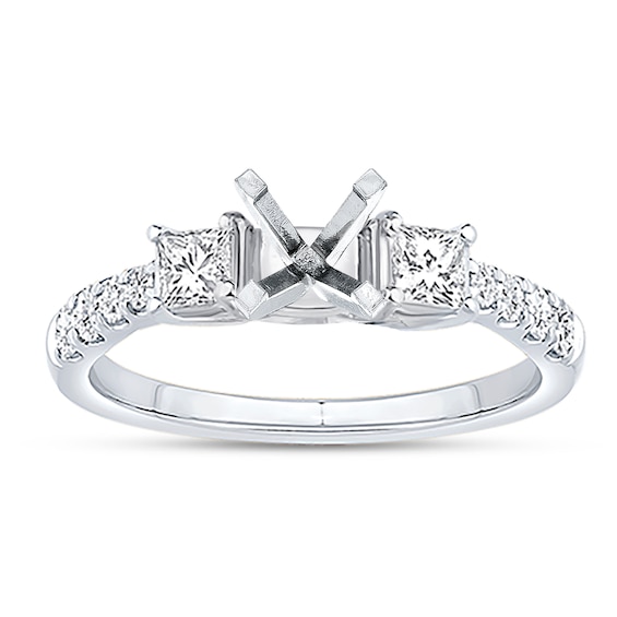 Now + Forever Diamond Engagement Ring Setting 5/8 ct tw 14K White Gold