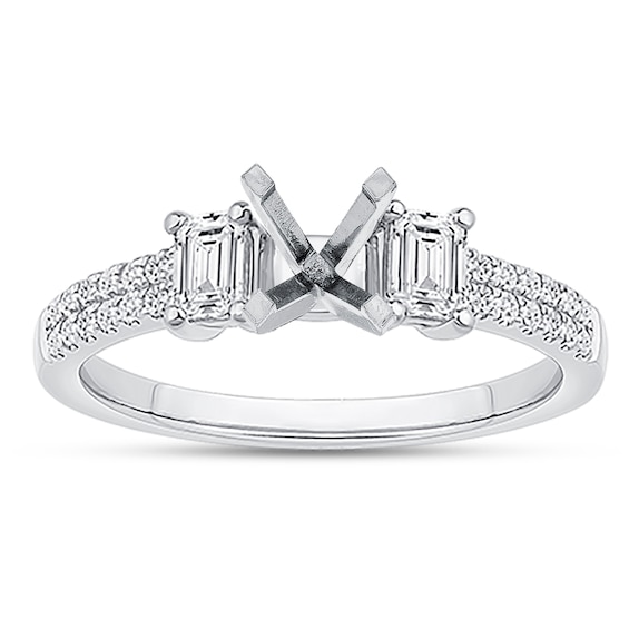 Now + Forever Diamond Engagement Ring Setting 1/2 ct tw 14K White Gold