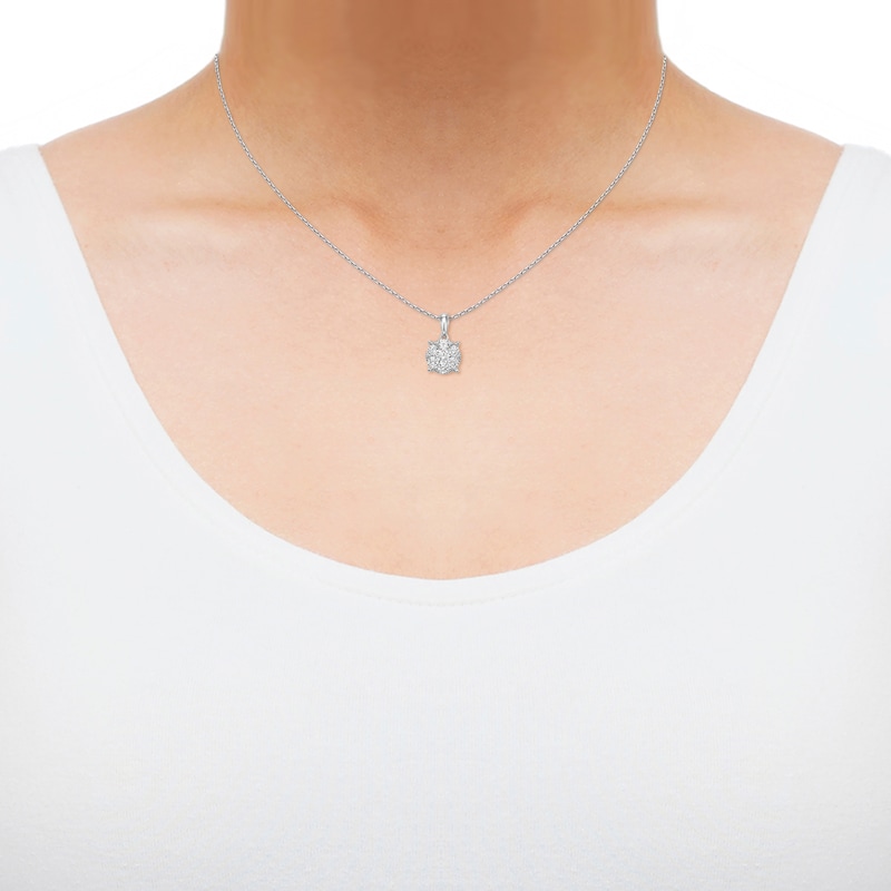Main Image 2 of KAY Lab-Grown diamonds Multi-Stone Necklace 3/4 ct tw 10K White Gold 18&quot;