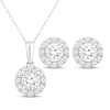 Thumbnail Image 1 of KAY Lab-Grown Diamonds Necklace & Earrings Gift Set 1 ct tw Sterling Silver