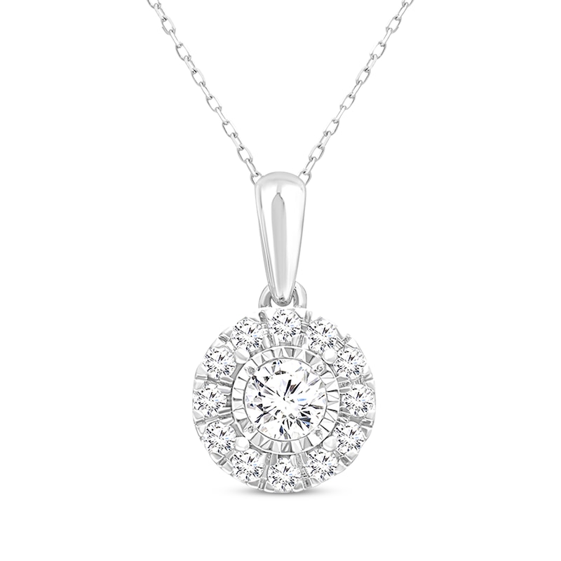 Main Image 2 of KAY Lab-Grown Diamonds Necklace & Earrings Gift Set 1 ct tw Sterling Silver