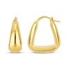 Thumbnail Image 3 of Hollow Rounded Triangle Puffed Hoop Earrings 14K Yellow Gold
