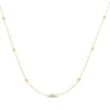 Thumbnail Image 1 of Bead Station Necklace Hollow 10K Yellow Gold 18&quot;