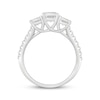 Thumbnail Image 2 of Now + Forever Lab-Grown Diamonds Emerald-Cut Three-Stone Engagement Ring 2 ct tw 14K White Gold