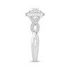 Thumbnail Image 2 of Now + Forever Round-Cut Diamond Cushion Double Halo Engagement Ring 1/2 ct tw 10K White Gold