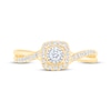 Thumbnail Image 3 of Now + Forever Round-Cut Diamond Halo Engagement Ring 1/4 ct tw 10K Two-Tone Gold