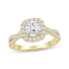 Thumbnail Image 1 of Now + Forever Lab-Grown Diamonds Round-Cut Halo Engagement Ring 1-1/2 ct tw 14K Yellow Gold