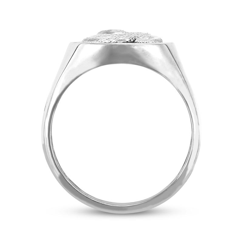 Main Image 3 of Men's Snake Signet Ring Sterling Silver