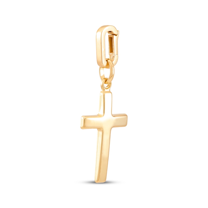 Main Image 2 of Charmed Memories Flat Cross Charm 10K Yellow Gold