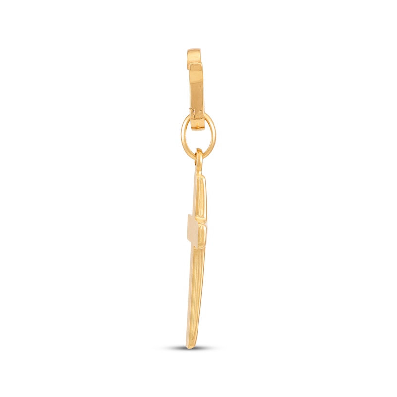 Main Image 3 of Charmed Memories Flat Cross Charm 10K Yellow Gold