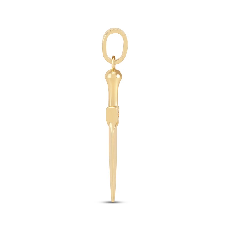 Main Image 3 of Men's Sword Charm 10K Yellow Gold