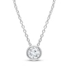 Thumbnail Image 1 of KAY Lab-Grown Diamonds Round-Cut Bezel-Set Solitaire Necklace 1/3 ct tw 14K White Gold (F/SI2) 18&quot;
