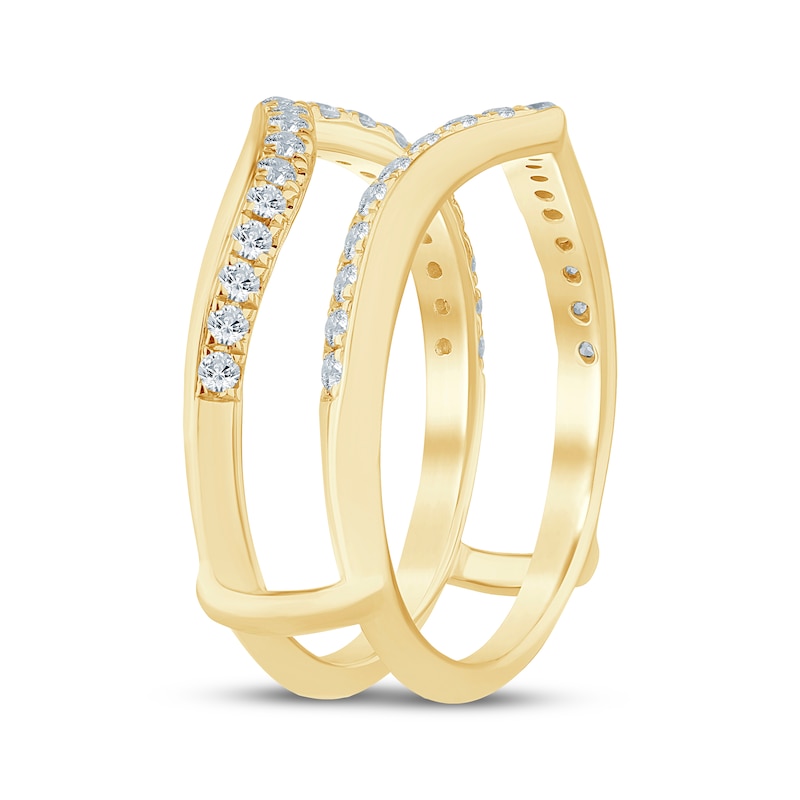 Main Image 2 of Now + Forever Diamond Chevron Enhancer Ring 1/2 ct tw 14K Yellow Gold