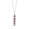 Thumbnail Image 1 of Star Wars Darth Vader Lightsaber Garnet & Black Diamond Necklace 1/10 ct tw Sterling Silver 18&quot;