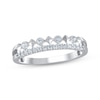 Thumbnail Image 1 of Now + Forever Diamond Two-Row Faux Stack Anniversary Ring 1/5 ct tw 14K White Gold